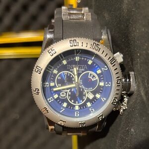 Invicta Russian Diver 10134 – 52 mm Swiss Quartz Chronograph with Blue Dial